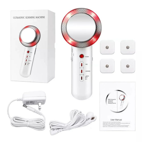 Masajeador Corporal Ultrasónico 3 en 1 — Ultrasonido + Infrarrojo + EMS
